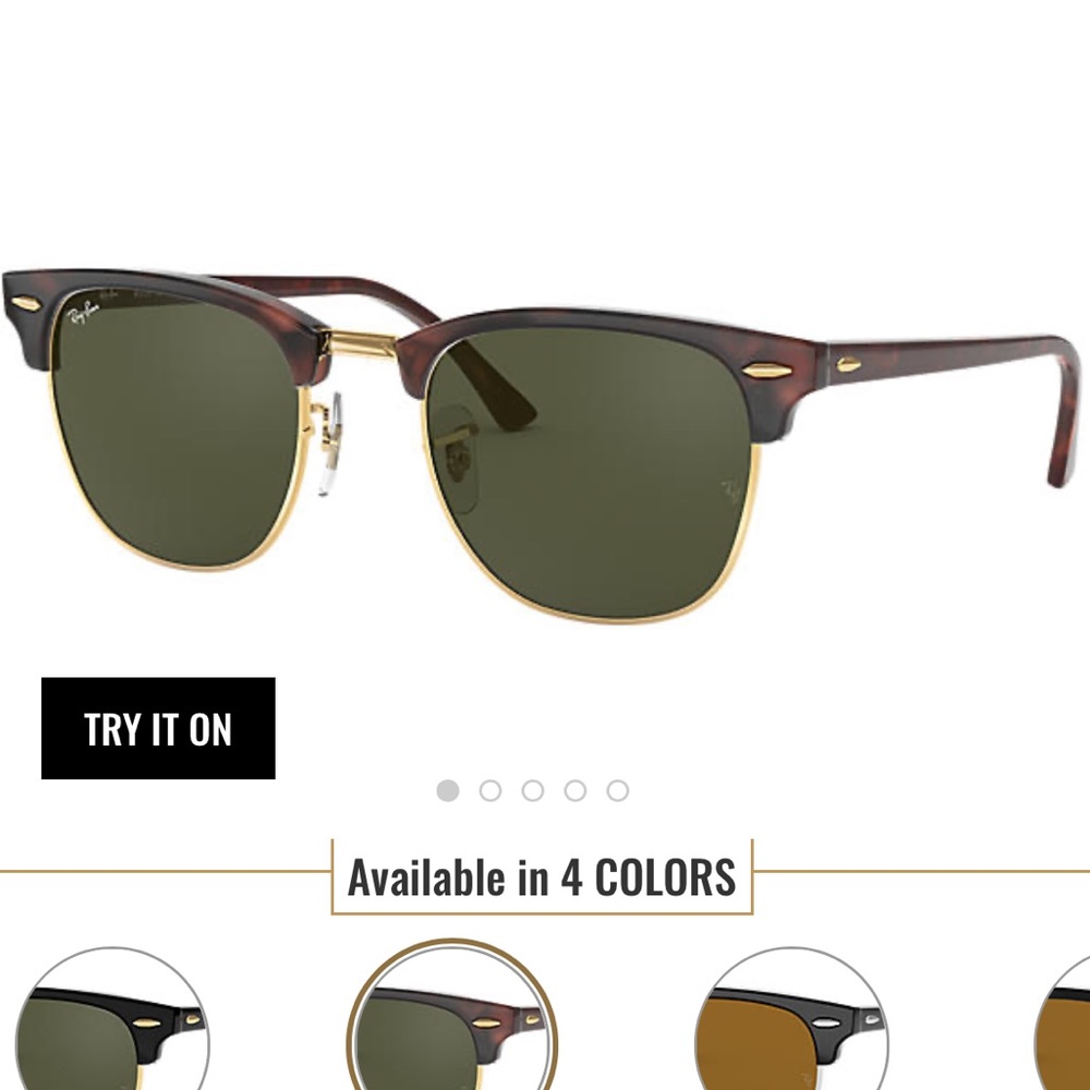 NWOT Ray-Ban Clubmaster in tortoise/black/green